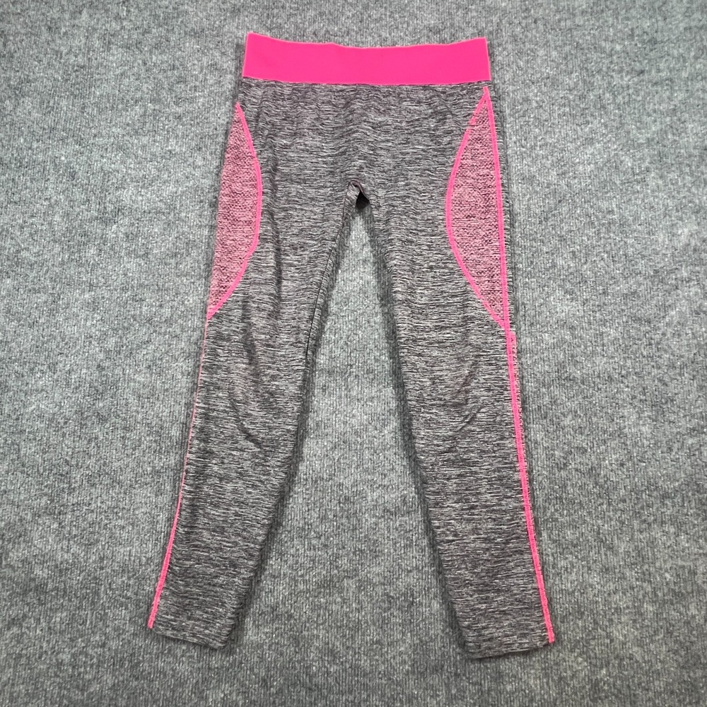 Activ Pro Leggings Womens L/XL Gray Pink Space Dye Stretch Athleisure Yoga Gym